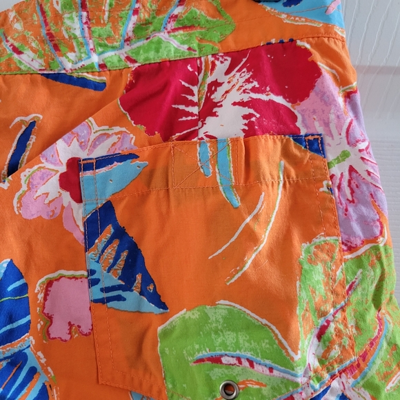 Vtg Polo Ralph Lauren Sport Mens Swim Shorts Sz 30 Floral - Picture 6 of 8